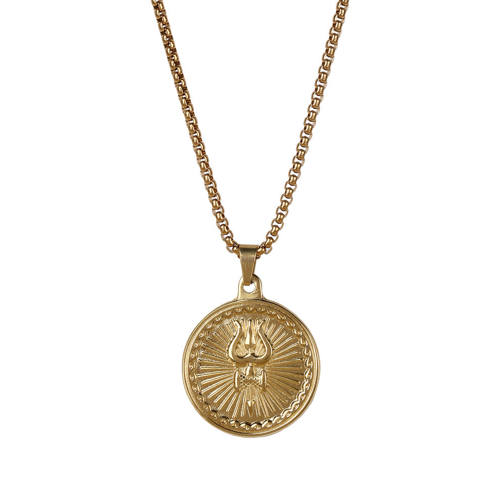 Trishul Pendant Gold Plated Premium IGP Coating