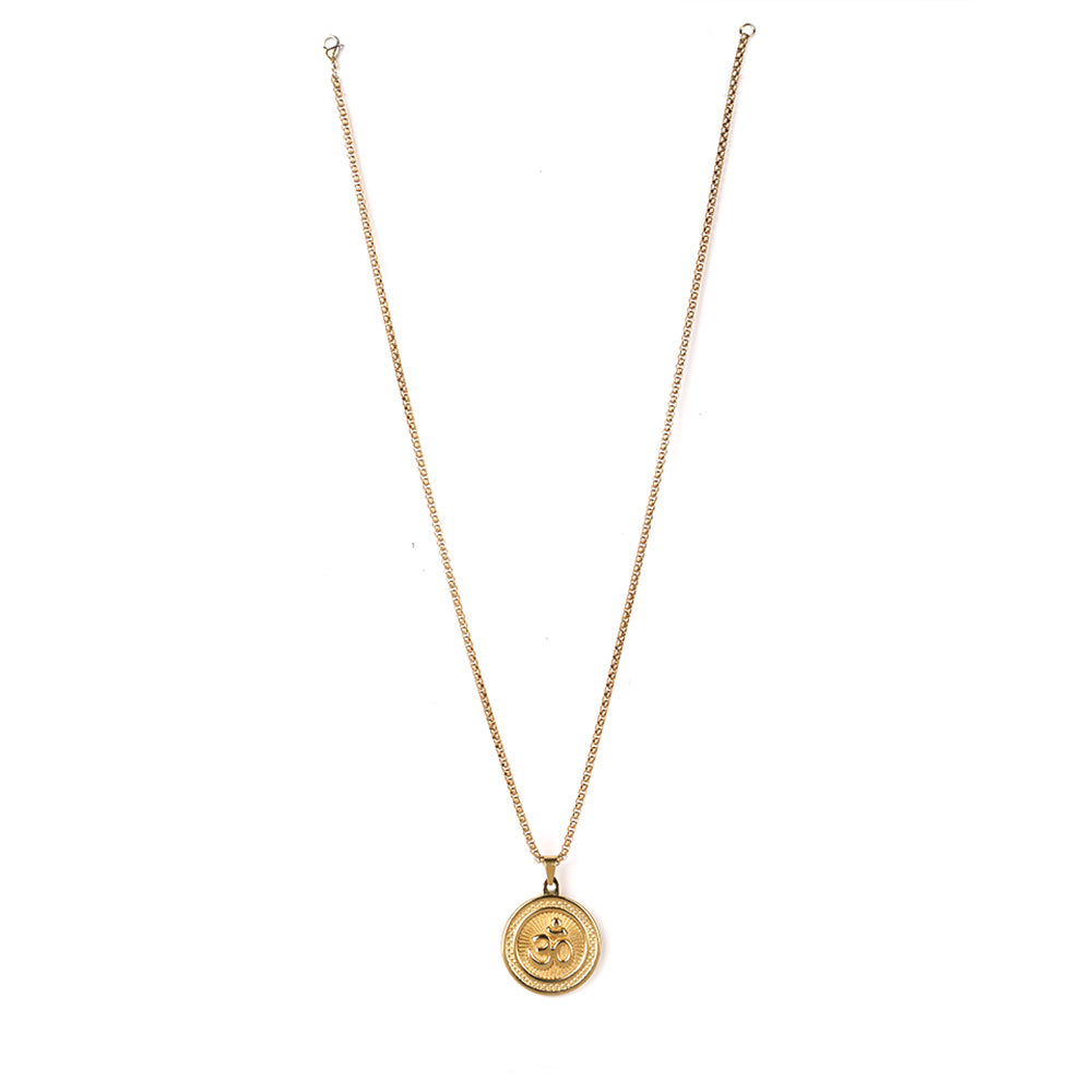 Om Pendant Gold Plated Premium IGP Coating