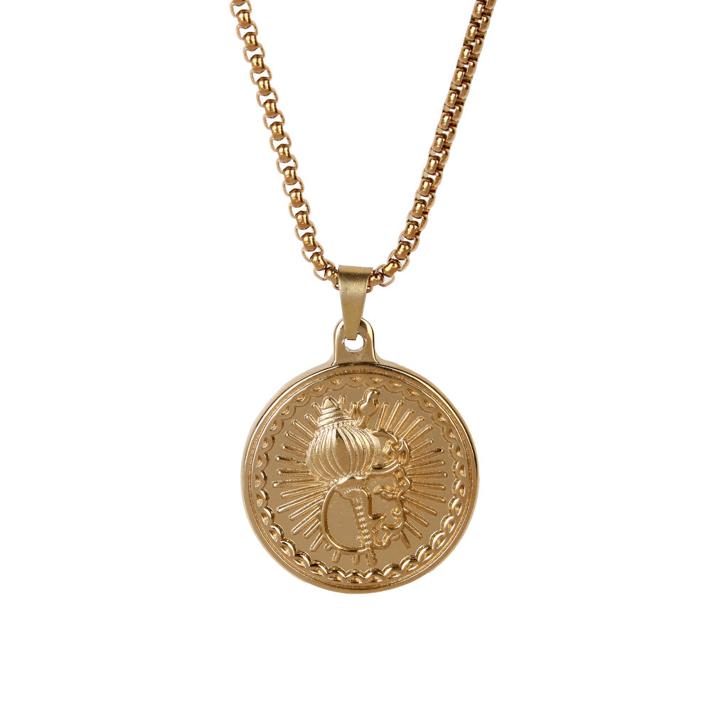 Hanuman Ji Gada Pendant Gold Plated Premium IGP Coating