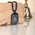 Hare Krishna Hare Rama Pendant MicroCarved Black