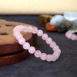 Rose Quartz & Golden Pyrite Bracelet Combo with Hanuman Chalisa Pendant