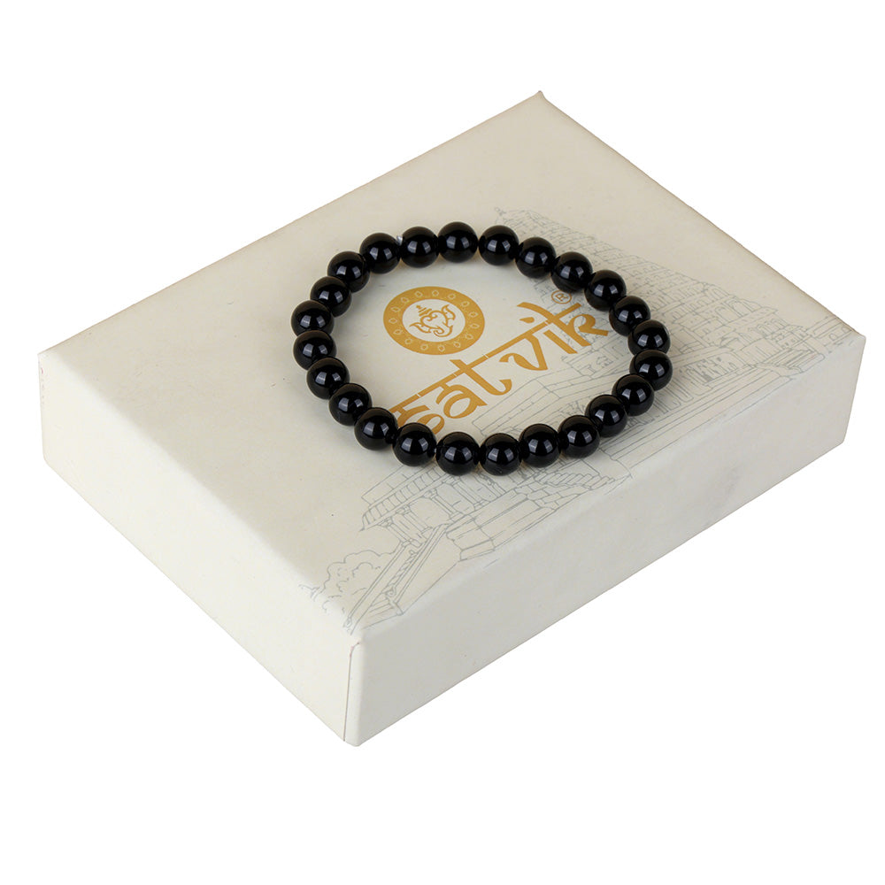 Black Onyx Crystal Bracelet 8mm Reiki Healing Spiritual Wear