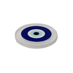 Selenite Plate with Evil Eye Spiritual Protection Tool