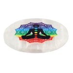 Round 7 Chakra Selenite Charging Plate Spiritual Healing Tool