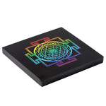 Shree Yantra Black Obsidian Plate Spiritual Decorative Tool
