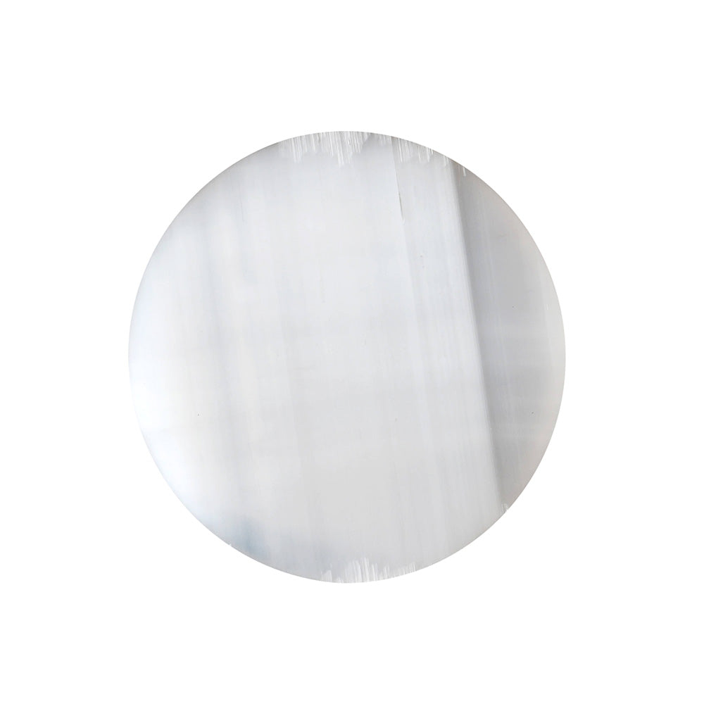 Round Selenite Crystal Charging Plate Spiritual Tool