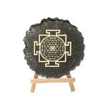 Pyrite Shree Yantra Frame Stand Spiritual Prosperity Tool