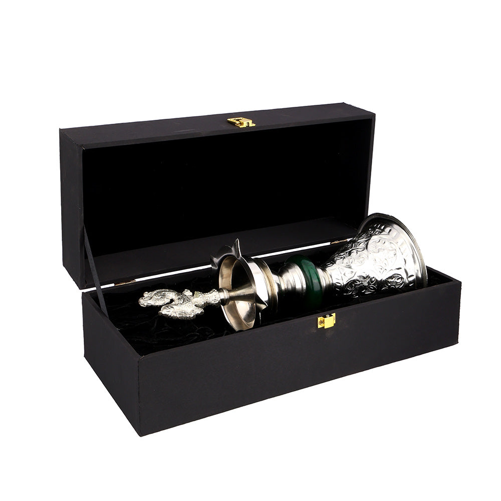 Silver Kerala Diya Samai – Traditional Pooja Oil Lamp Spiritual Use
