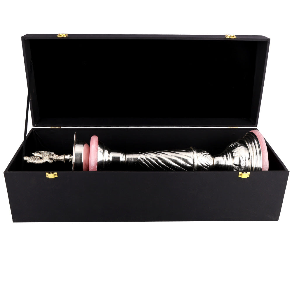 Silver Fancy Kerala Diya – Traditional Pooja Oil Lamp Spiritual Use