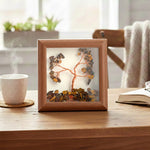 Tiger Eye Tree with Frame Decorative Spiritual Piece