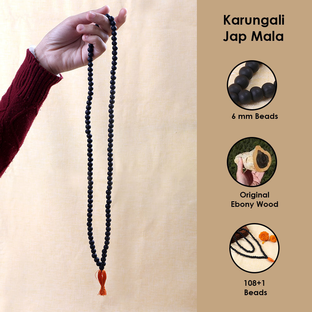 Karungali Mala 6mm Japa & Meditation Govt. Certified