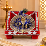 Royal Handcrafted Velvet Singhasan for Laddu Gopal - Small