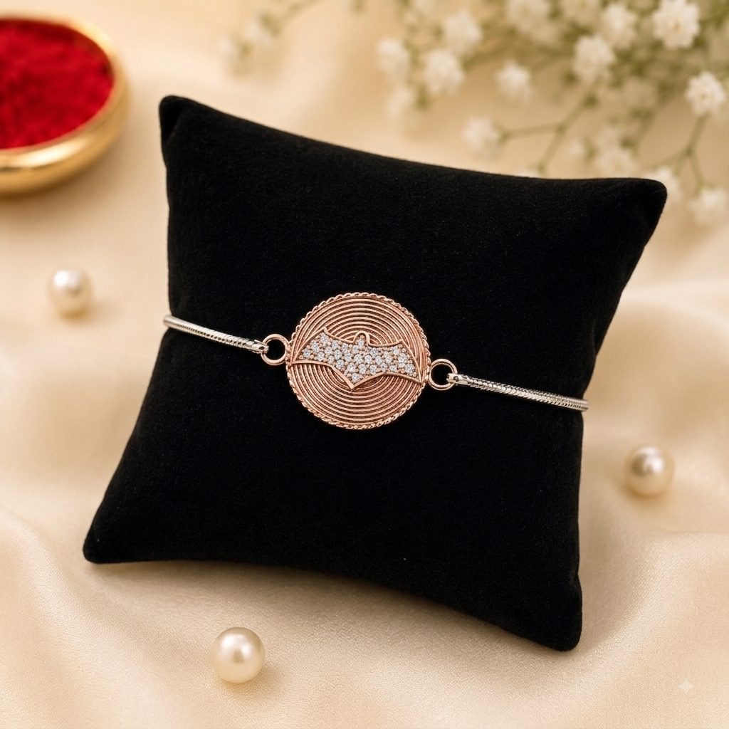 Enchanting Gleam: 925 Silver Rakhi for an Aristocratic Connection