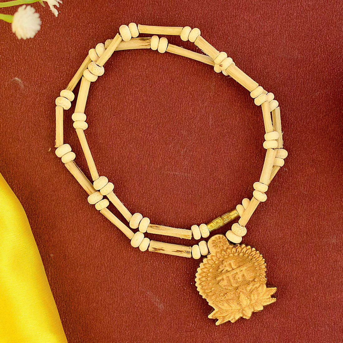 100% Original Tulsi Mala with Shri Ram Wooden Locket – sacred prayer beads with devotional locket for chanting and meditation. India’s Largest Brass Idols Brand - www.satvikstore.in
