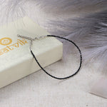 Black Onyx Anklet Stylish Spiritual Wear