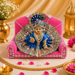 Laddu Gopal's Velvet Charisma: A Sacred Singhasan