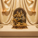 Shiv  Idol of 11.8 Inch Handcrafted Brass Shiv Parivaar Statue featuring Lord Shiva, Parvati, Ganesha, and Kartikeya – Perfect for temple or home decor. India's Largest Puja Accessories Brand - Satvik No 1 Brass Idol Collection.