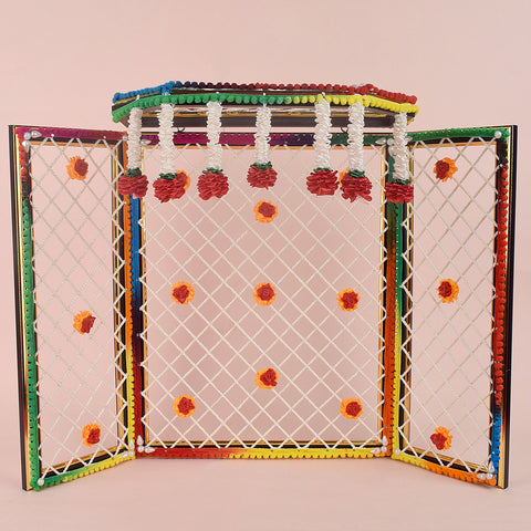 15 Inch Pretentious Ganesha Phool Bangla (Multi Color) - Large