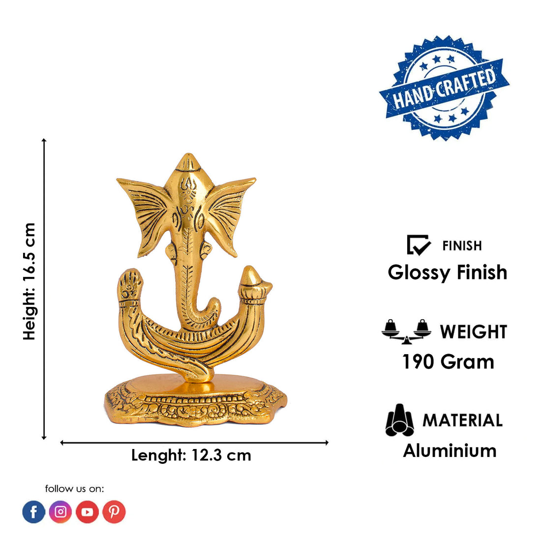 Attractive Metal Handmade Ganesha