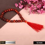 Red Chandan Mani Mala 27 Bead (12mm)