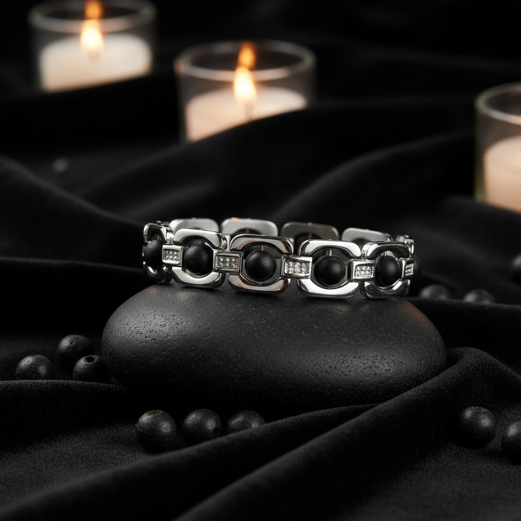 Silver Plated Karungali Bracelet Unisex Spiritual Wear