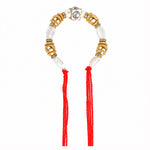 Gold and Pearl Crystal Stone Lumba Rakhi