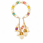 Multicolor Crystal Pearl Beaded Lumba Rakhi