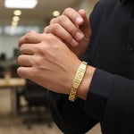 Gold Plated Om Symbol Bracelet Premium IGP Coating