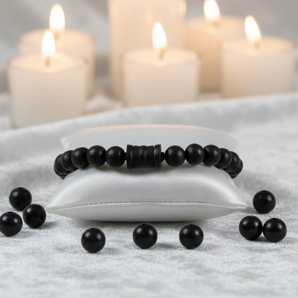 Govt. Certified 8mm Karungali Damru Bracelet Spiritual Healing Wear