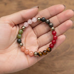 Dhan Vridhi Natural Stone Beaded Bracelet Spiritual Prosperity Wear