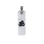 Om Symbol Pendant in Silver Plated Finish