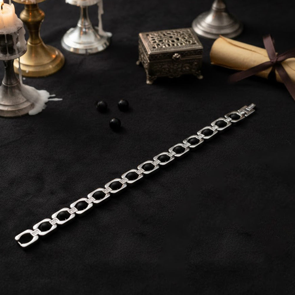 Silver Plated Karungali Bracelet Unisex Spiritual Wear