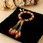 Elegant Red Beaded Lumba Rakhi