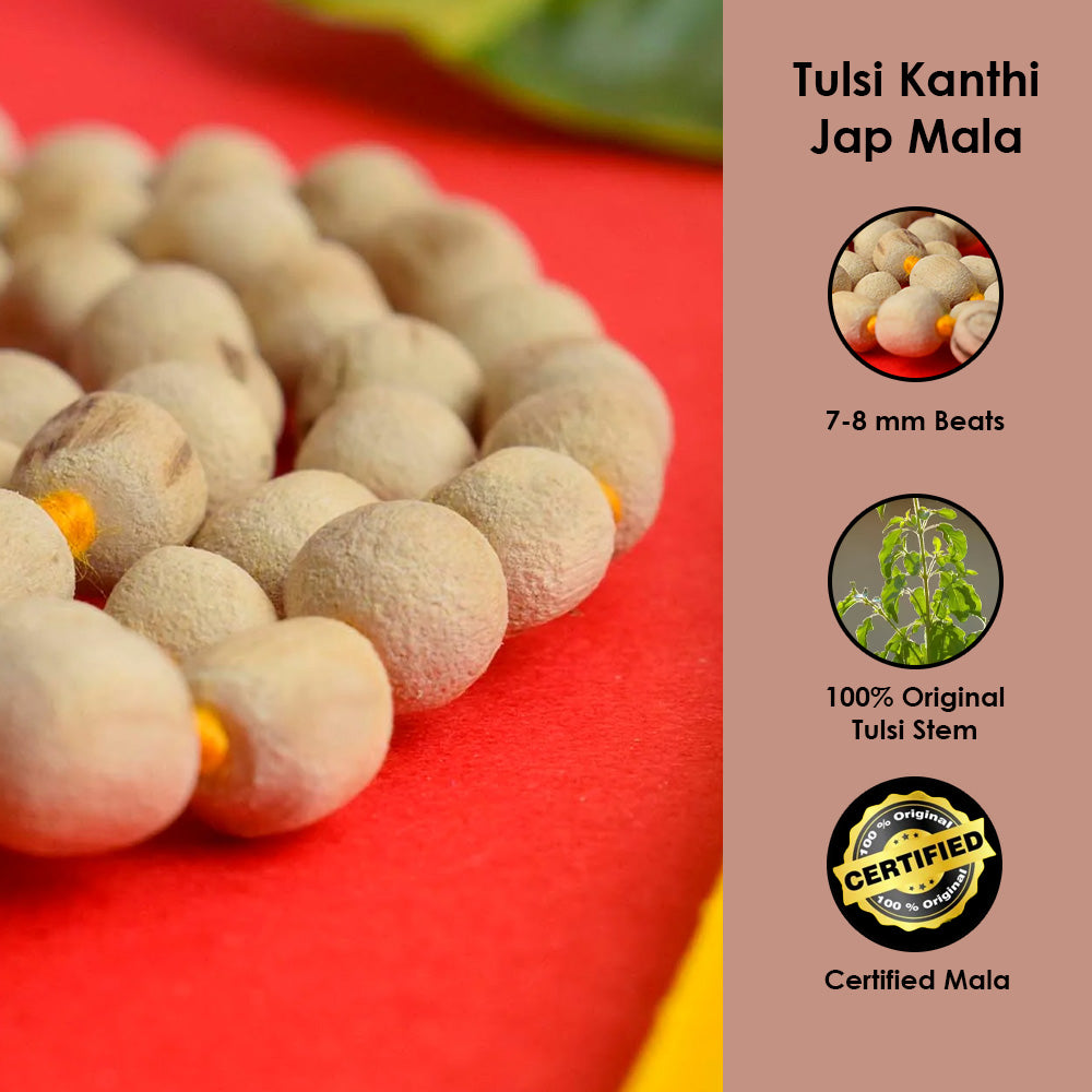 100% Original Tulsi Kanthi Jap Mala (7-8mm)