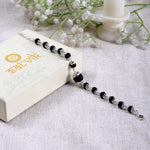 8mm Silver Plated Karungali Bracelet with Big Bead Govt Certified