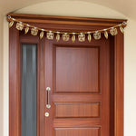 Golden Hanging Ganesha with Leaves Toran For Home Decor