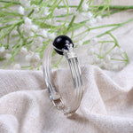 Ebony Wood Karungali Silver Plated Kada Authentic Spiritual Wear