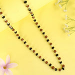 Rudraksha & Karungali Mala Silver Plated Beads Spiritual Protection Govt Certified