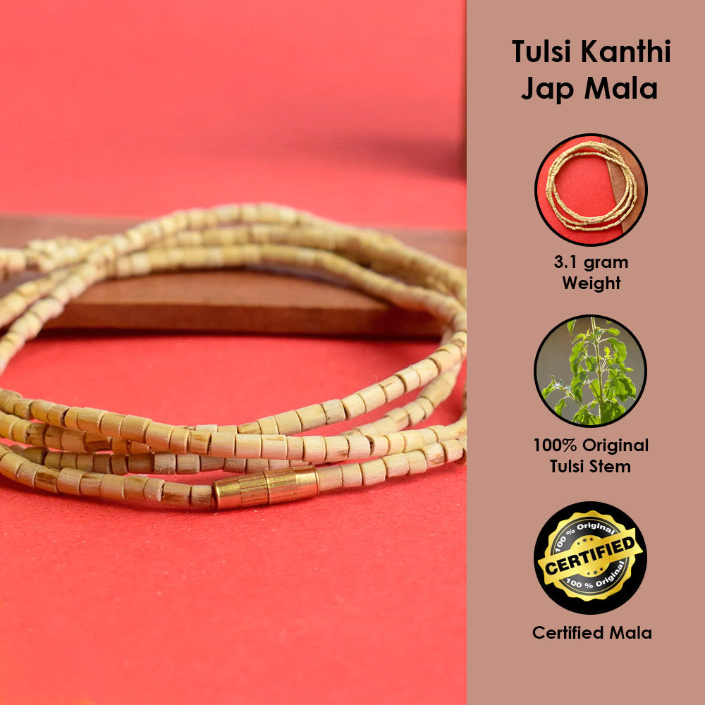 100% Pure Tulsi Kanthi Bead Mala