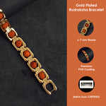 Gold Plated Rudraksha Bracelet – Premium IGP Finish