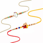 Cute Motu Patlu Pastel Rainbow Unicorn Kids Rakhi (Set of 2)