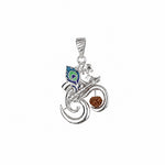 925 Silver Hallmarked Om Krishna Rudraksha Pendant