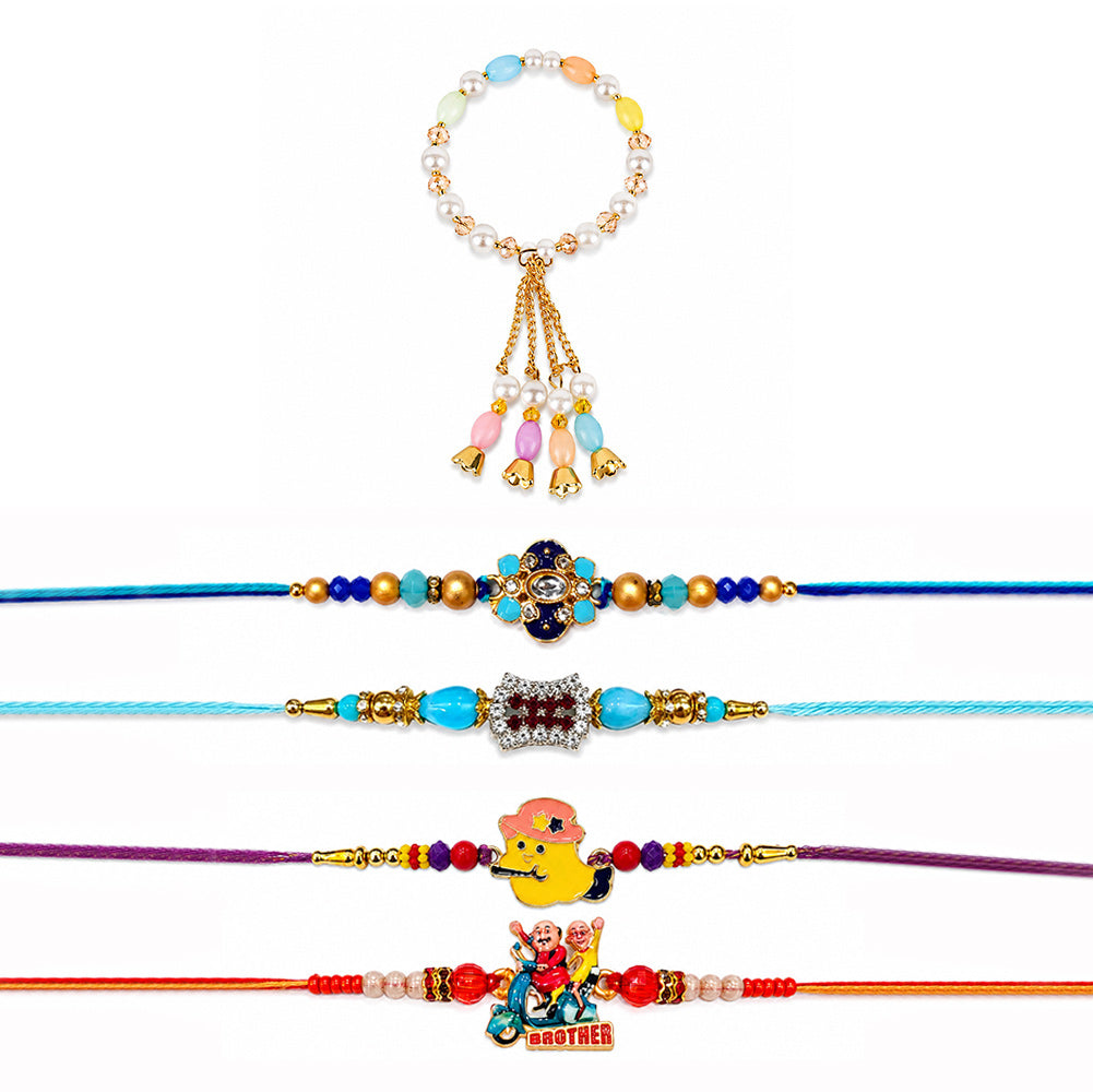 Exquisite Family Rakhi Combo (Set of 5)