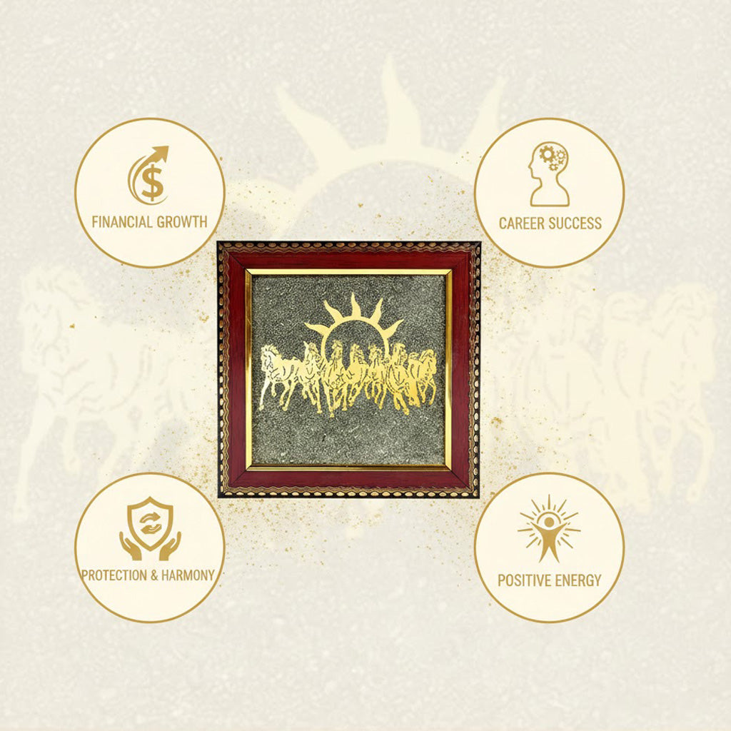 7 Horses Raw Pyrite Frame + Pyrite Tree Pyramid Combo