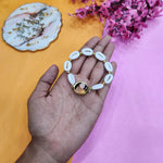 Pearl Bracelet with Jai Guruji Swaroop Handmade Bracelets for Men and Women