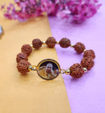 Rudraksha Bracelet with Jai Guruji Swaroop Handmade Bracelets for Men and Women