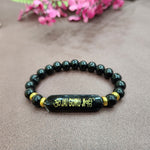 Black Jai Guru Ji Rounded Pearl Bracelet, Handmade Bracelets for Men and Women