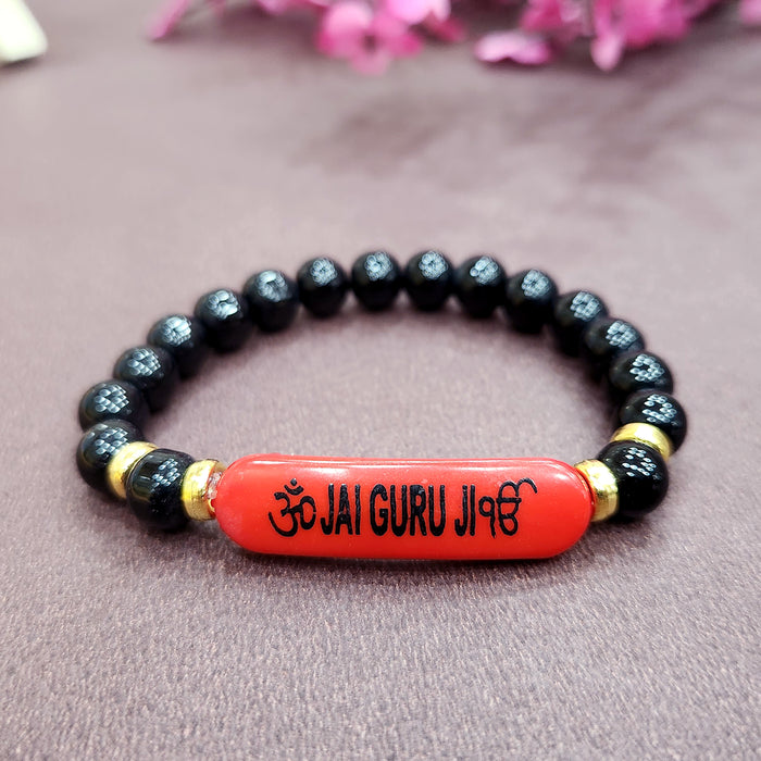 Jai Guru Ji Blessing Rounded Pearl Bracelet, Handmade Bracelets for Men and Women