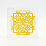 Selenite Shree Yantra Charging Plate Spiritual Healing Tool