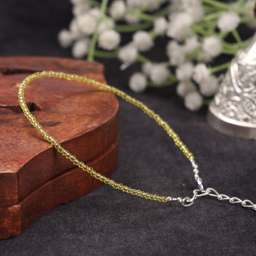 Citrine Anklet Stylish Spiritual Wear